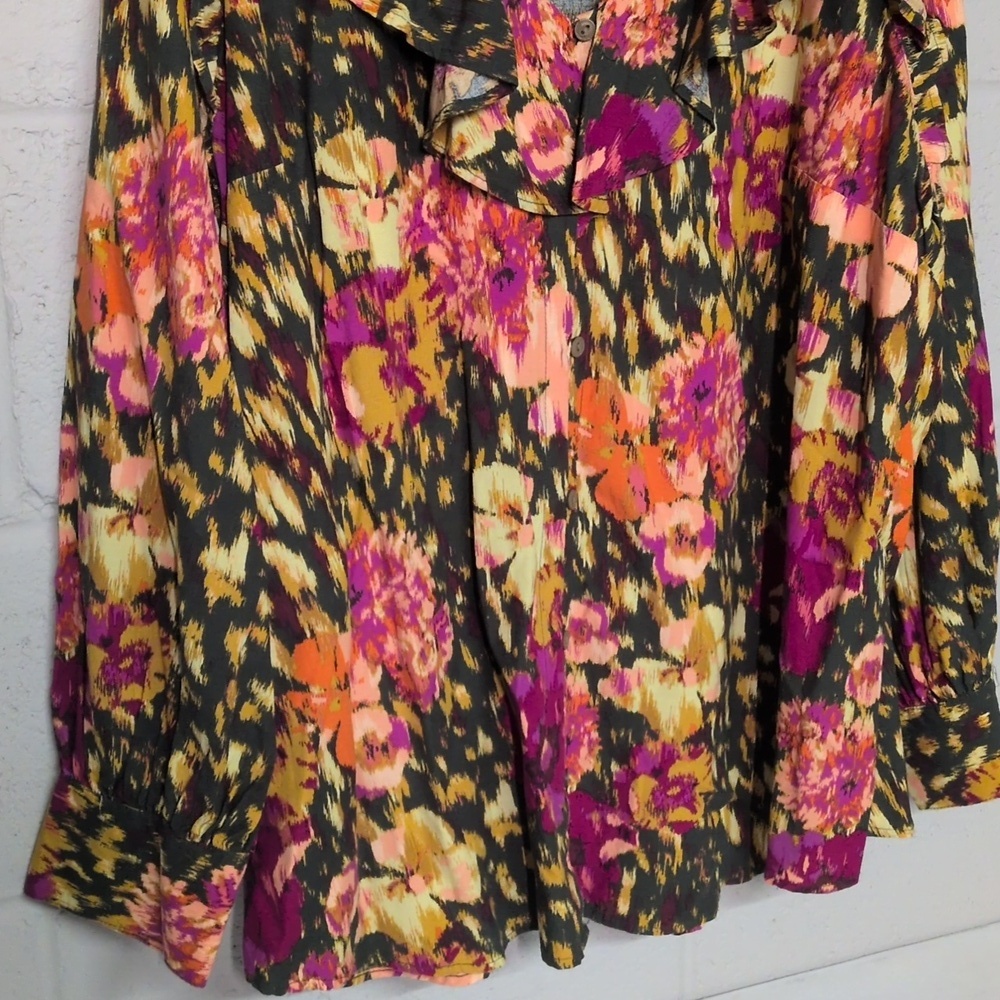 Terra & Sky Plus Size Long Sleeve Ruffle Top Size 2X, NWT - Picture 5 of 7